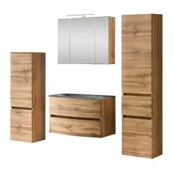 Set Badmöbel in Holz Optik - Neuzera (vierteilig)
