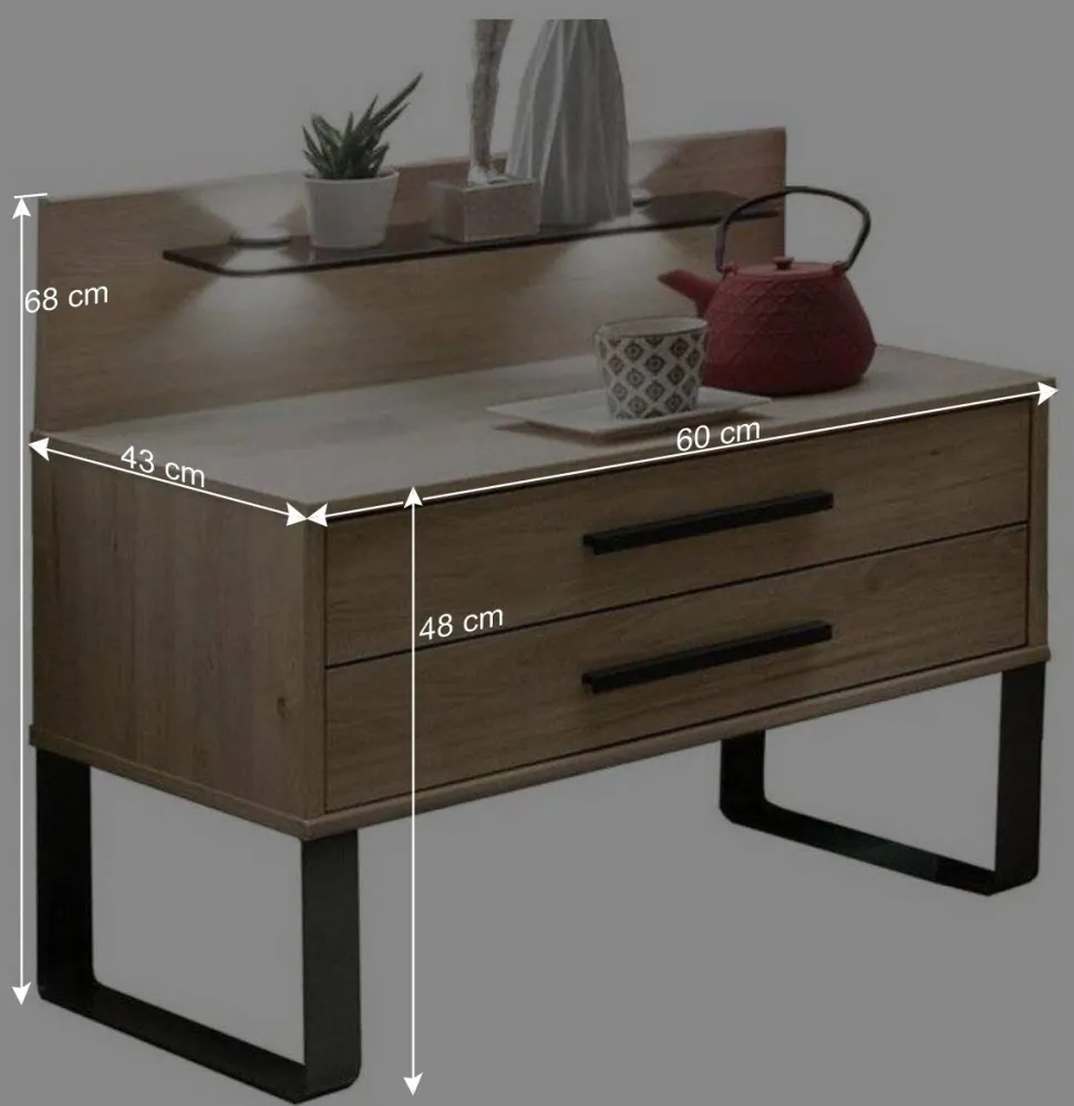 Set Bettanlage mit LED Beleuchtung - Licruva (dreiteilig)