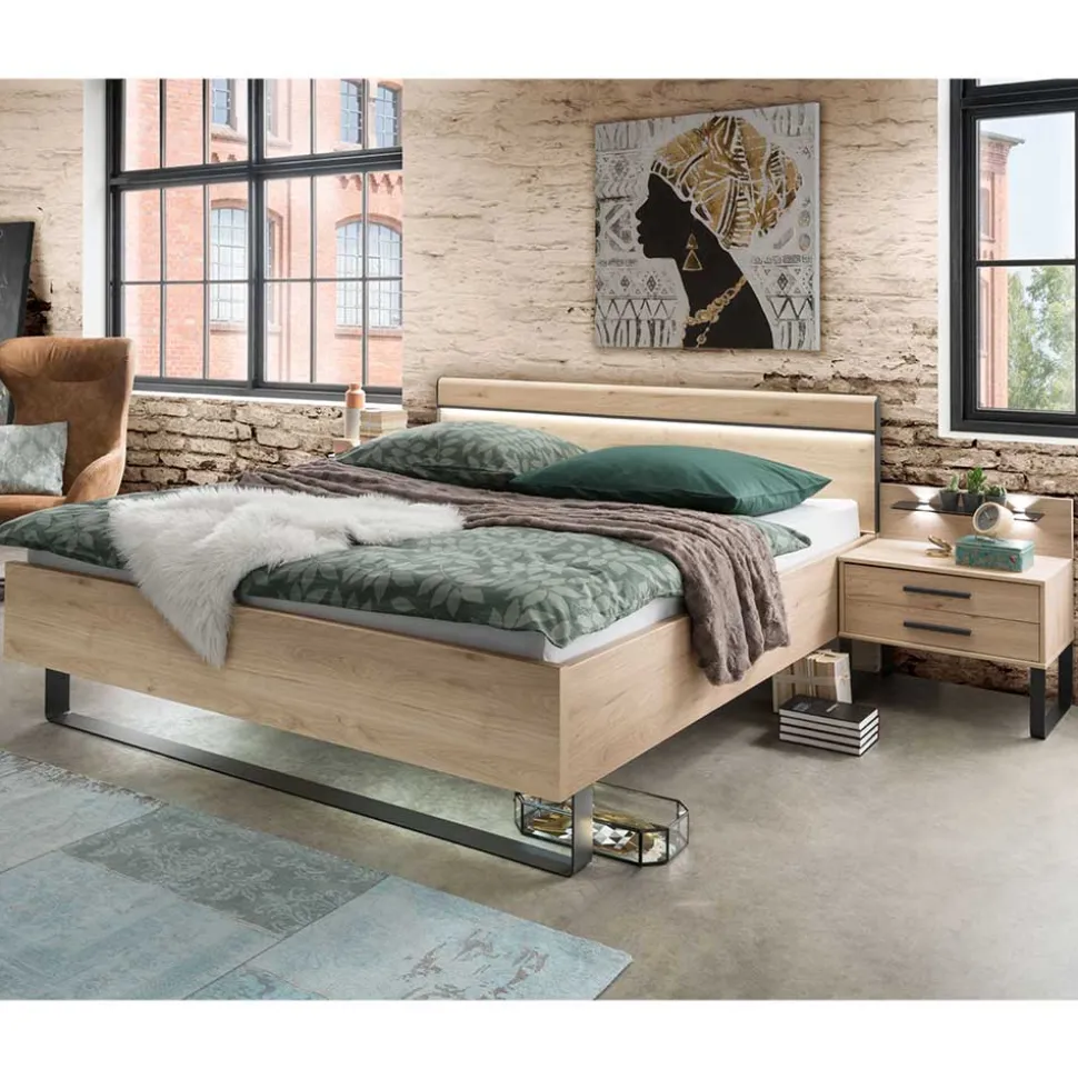 Set Bettanlage mit LED Beleuchtung - Licruva (dreiteilig)