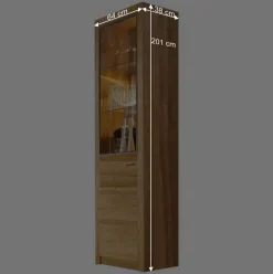 Set Design Wohnwand aus Asteiche - Landuva (vierteilig)