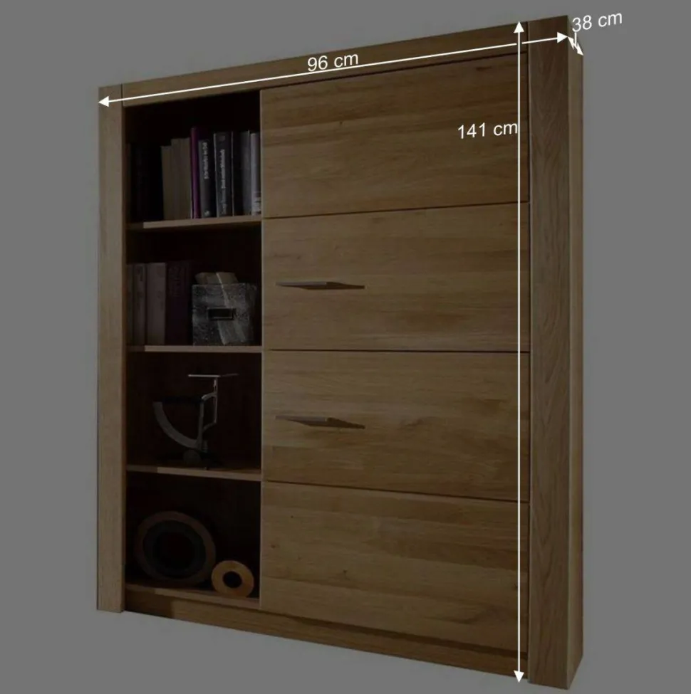 Set Design Wohnwand aus Asteiche - Landuva (vierteilig)