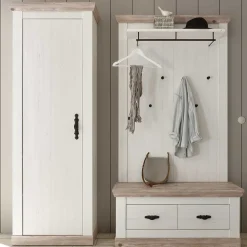 Set Dielen Ausstattung mit Schrank - Nedita (dreiteilig)