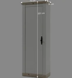 Set Dielen Ausstattung mit Schrank - Nedita (dreiteilig)