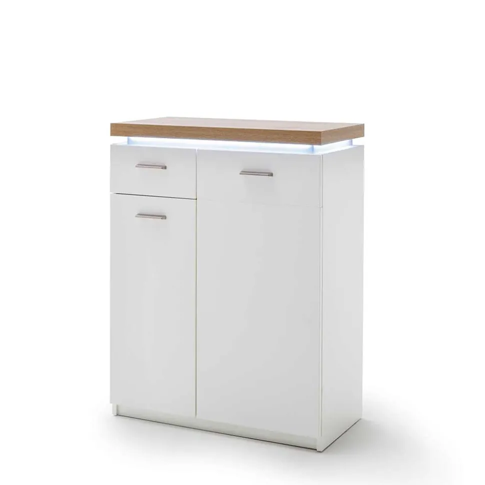 Set Dielen Möbel Kombi mit LED - Nusenia (fünfteilig)