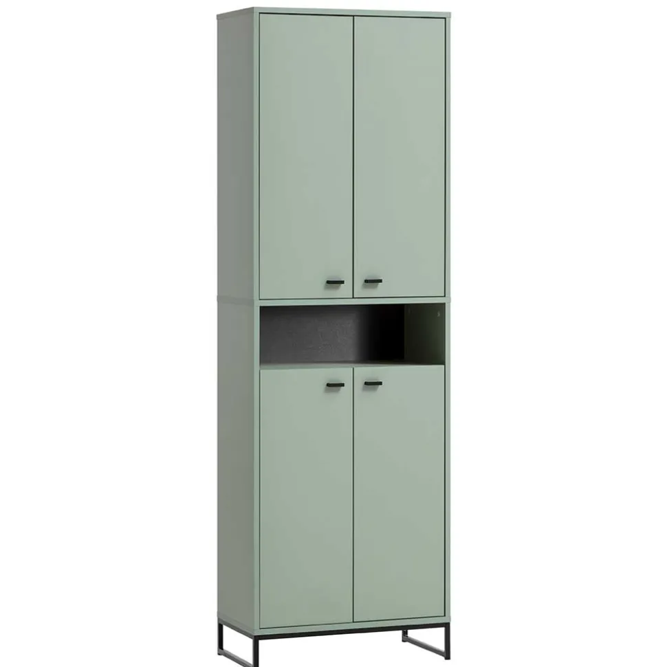 Set Dielenmöbel in Graugrün - Velmarun (vierteilig)