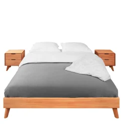 Set Doppelbett & Nachtkommoden - Junola I (dreiteilig)