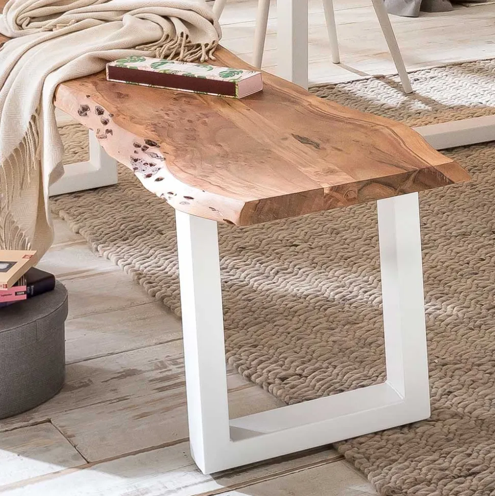 Set Esstisch mit Bank aus Akazie - Oking (zweiteilig)