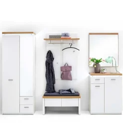 Set Flur Einrichtung mit LED - Nusenia (fünfteilig)