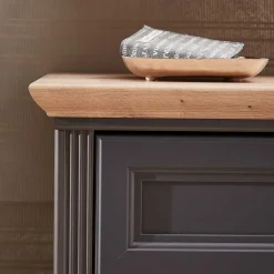 Set Flurmöbel in Dunkelgrau & Eiche - Thumbs (vierteilig)