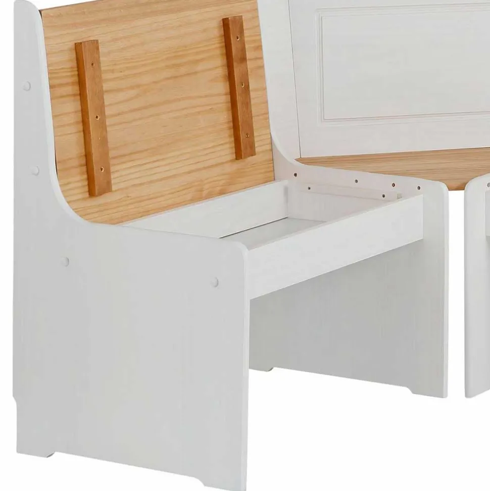 Set Landhaus Eckbank & Tisch - Lilien (zweiteilig)