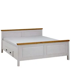 Set Landhausbett & Nachtschränke - Sibiuta (dreiteilig)