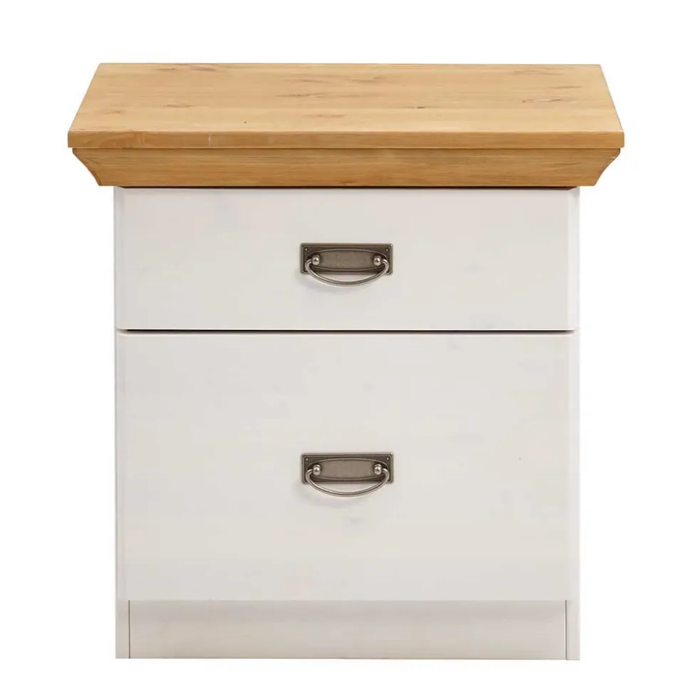 Set Landhausbett & Nachtschränke - Sibiuta (dreiteilig)