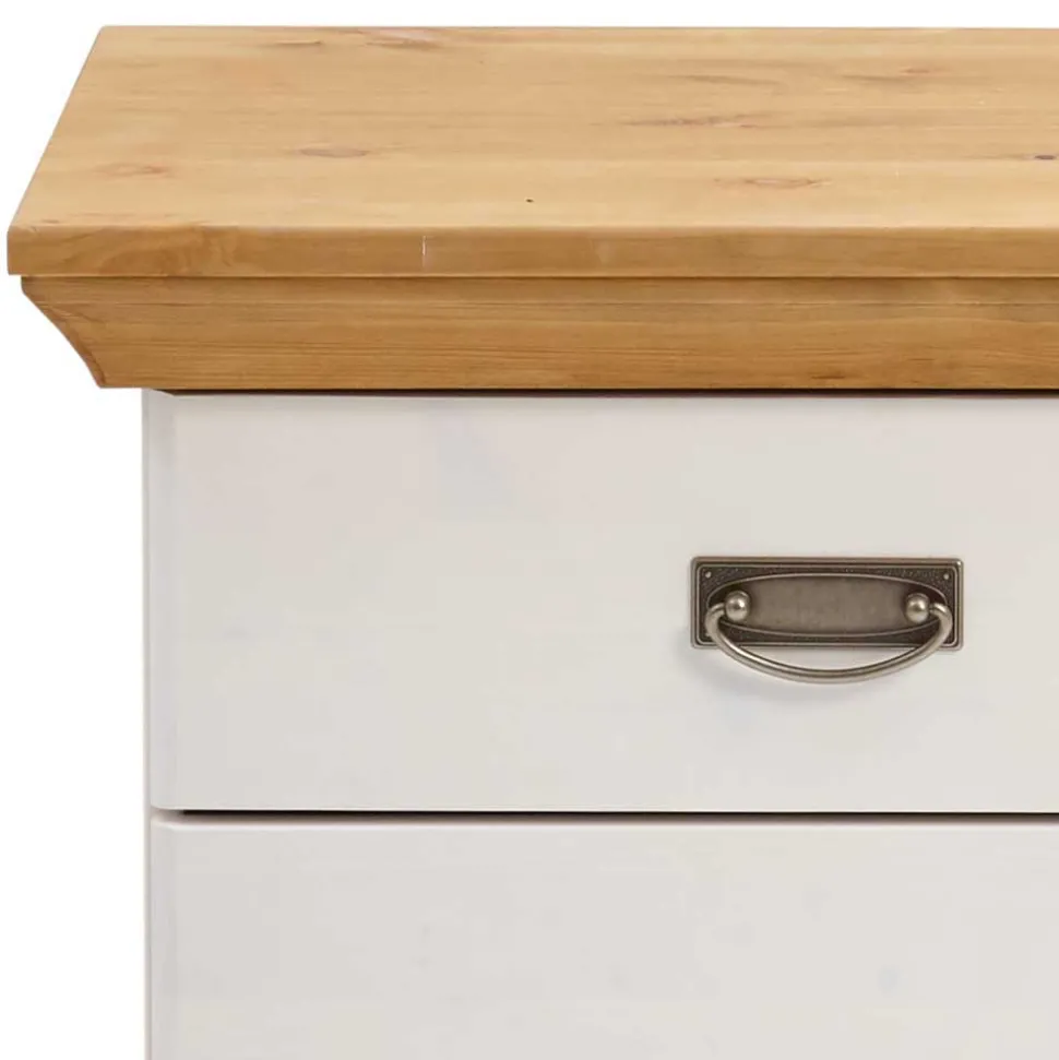 Set Landhausbett & Nachtschränke - Sibiuta (dreiteilig)