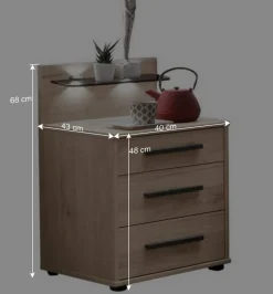 Set Loft Schlafzimmer Einrichtung - Licruva (vierteilig)