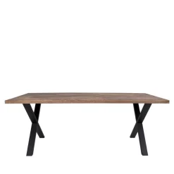 Set Loft X-Fuß Tisch & Tischsessel - Ghaz (siebenteilig)