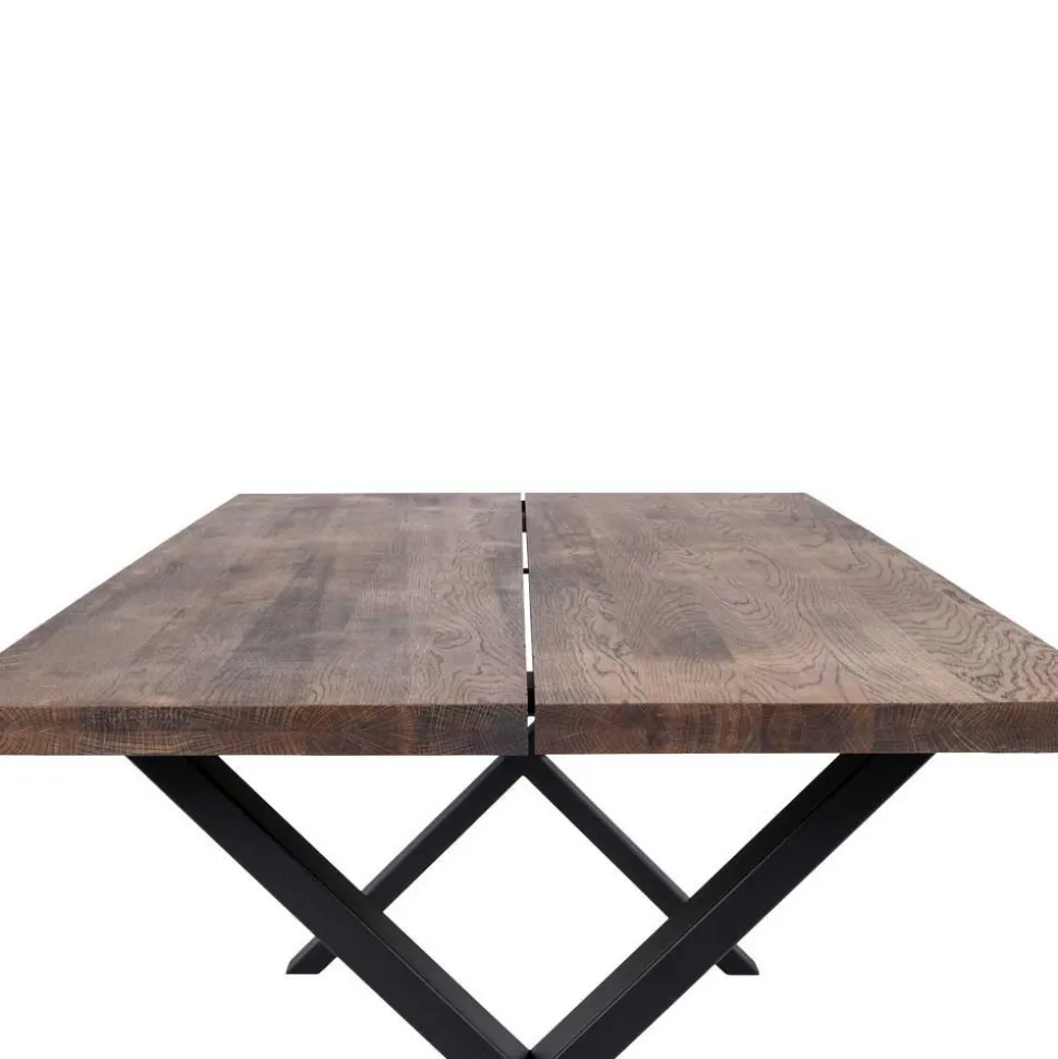 Set Loft X-Fuß Tisch & Tischsessel - Ghaz (siebenteilig)