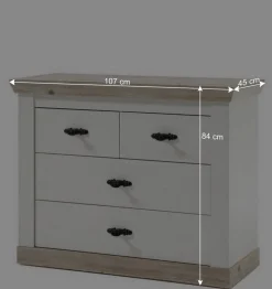 Set Möbel für Diele komplett - Nedita (fünfteilig)