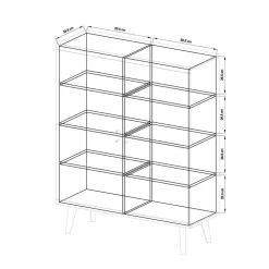 Set Skandi Möbel fürs Wohnzimmer - Cablos (vierteilig)