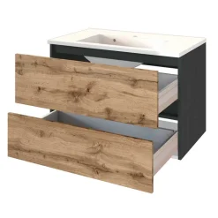 Set Waschplatz mit LED Spiegelschrank - Endely (zweiteilig)