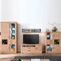 Set Wohnmöbel in Dekor Eiche - Wykina (vierteilig)