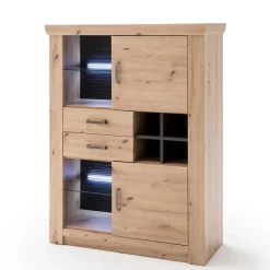 Set Wohnmöbel in Dekor Eiche - Wykina (vierteilig)