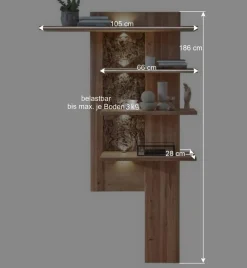 Set Wohnzimmermöbel Wohnwand - Cassna (dreiteilig)