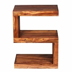 S-Form Design Tischchen Hoslo aus Holz massiv