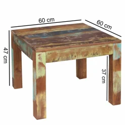 Shabby Chic Couchtisch Dencig quadratisch