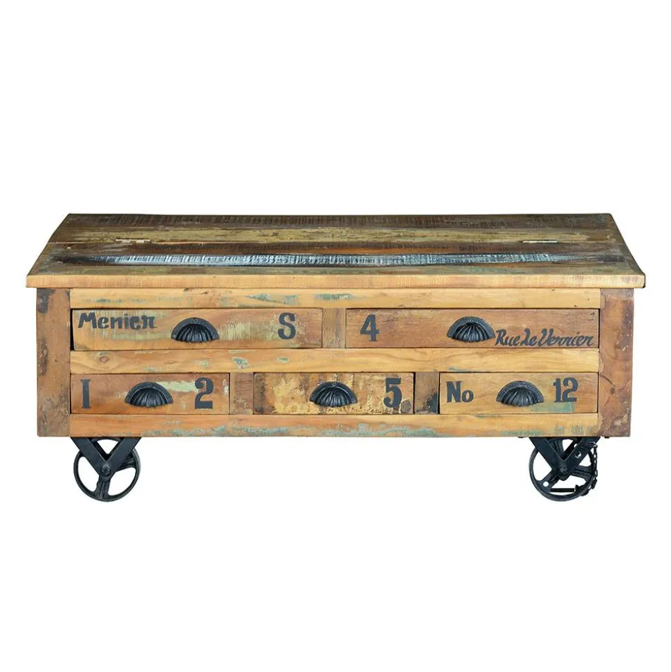 Shabby Chic Couchtisch mit Industry Flair - Vatrima