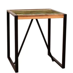 Shabby Chic Esstisch aus buntem Altholz - Vosbadus