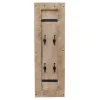 Shabby Chic Garderobenpaneel mit vier Haken - Abid