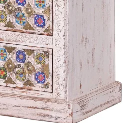 Shabby Chic Kommode in Antikweiß - Mirell