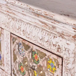 Shabby Chic Kommode in Antikweiß - Mirell