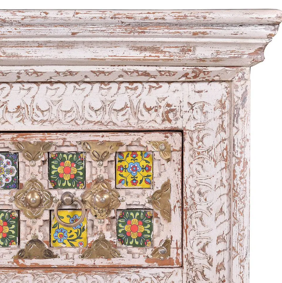 Shabby Chic Kommode in Antikweiß - Mirell