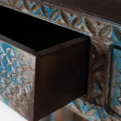 Shabby Chic Regal in unregelmäßgem Blau lackiert - Emrene