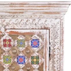 Shabby Chic Schrank in Antikweiß - Mirell