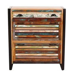 Shabby Chic Schuhschrank aus Recyclingholz - Vosbadus