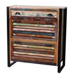 Shabby Chic Schuhschrank aus Recyclingholz - Vosbadus