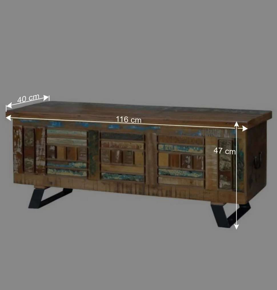 Shabby Chic Truhe aus Recyclingholz - Tunar