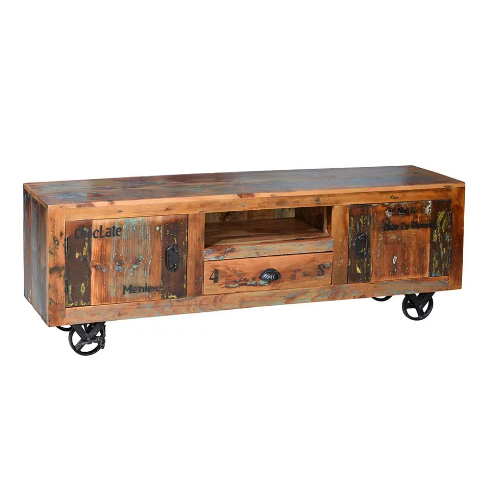 Shabby Chic TV Lowboard aus Recyclingholz - Vatrima