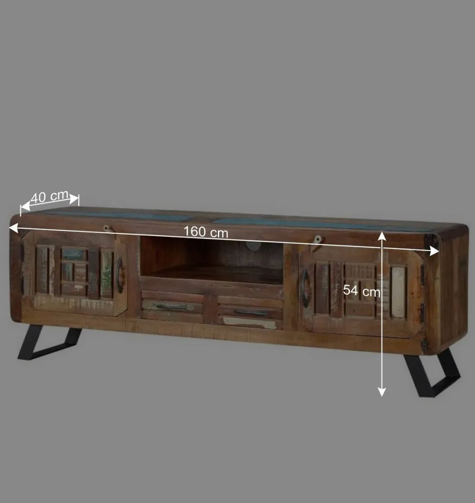 Shabby Chic TV Lowboard aus Recyclingholz - Tunar