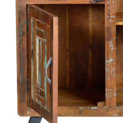 Shabby Chic Vitrinenschrank aus Recyclingholz - Tunar