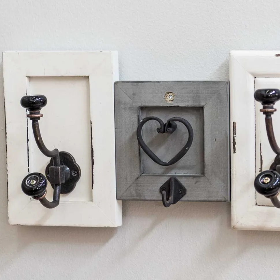 Shabby Chic Wandgarderobe aus Holz lackiert - Iwalian