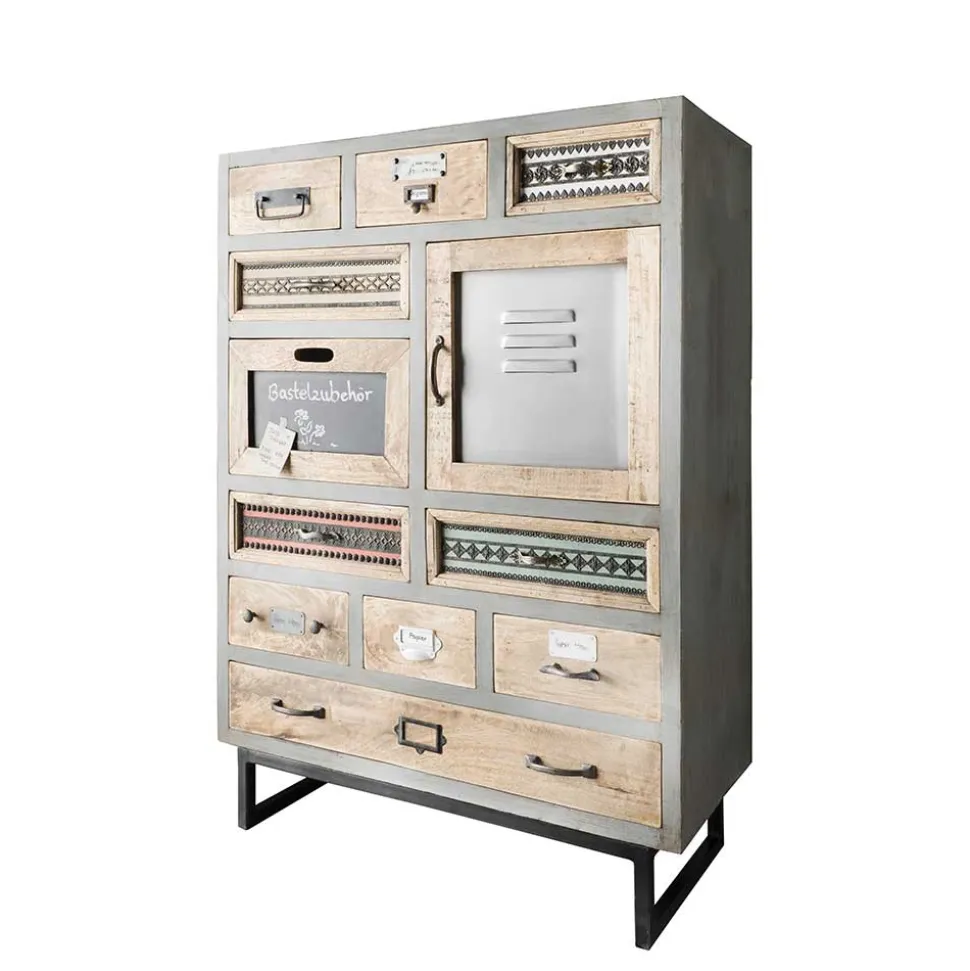 Shabby Design Highboard aus Recyclingholz - Nuro