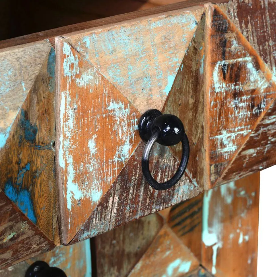 Shabby Design Nachtkommode aus Recyclingholz - Zeremonia