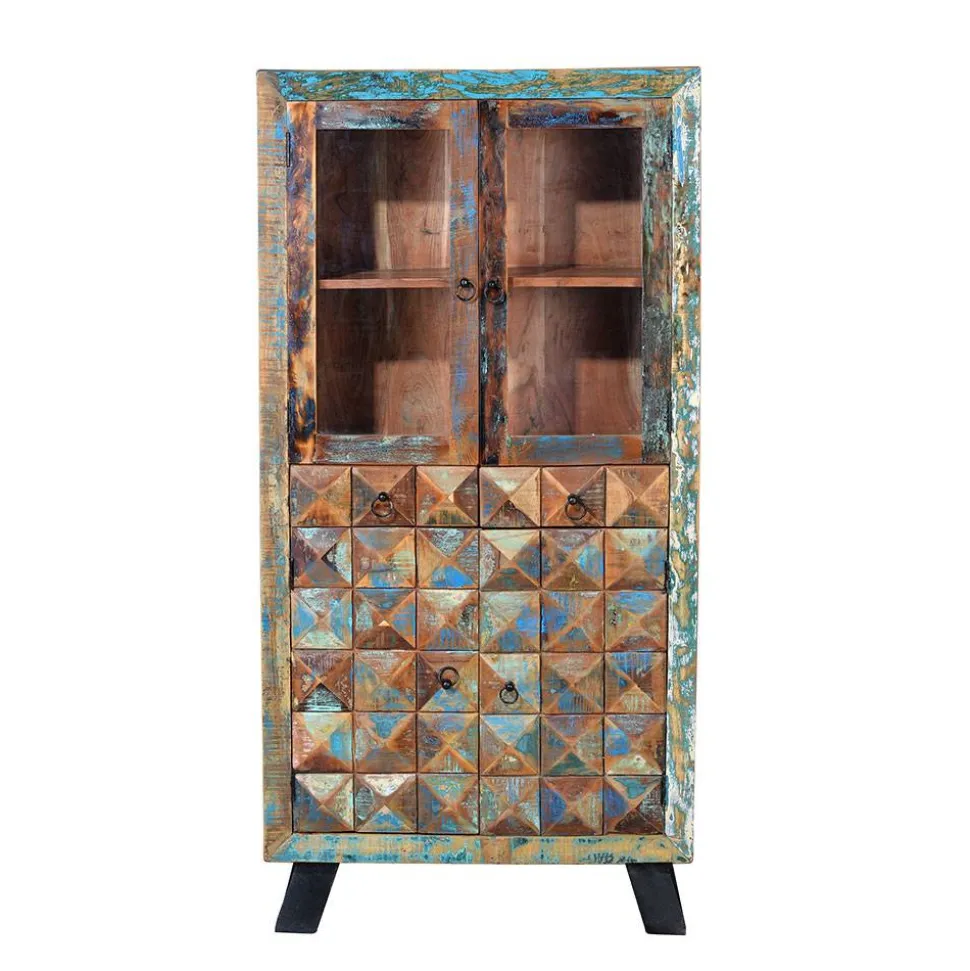 Shabby Design Vitrine aus Recyclingholz - Zeremonia