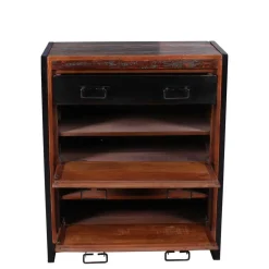 Shabby Garderobenmöbel aus Massivholz - Ensley (sechsteilig)