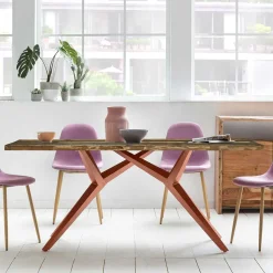 Shabby Tisch aus buntem Recyclingholz - Konrad