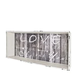 Shabby Wandregal Unko in Weiß Grau