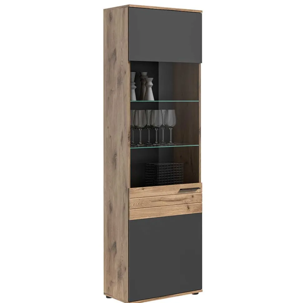 Sideboard & zwei Vitrinenschränke Set - Lucios (dreiteilig)